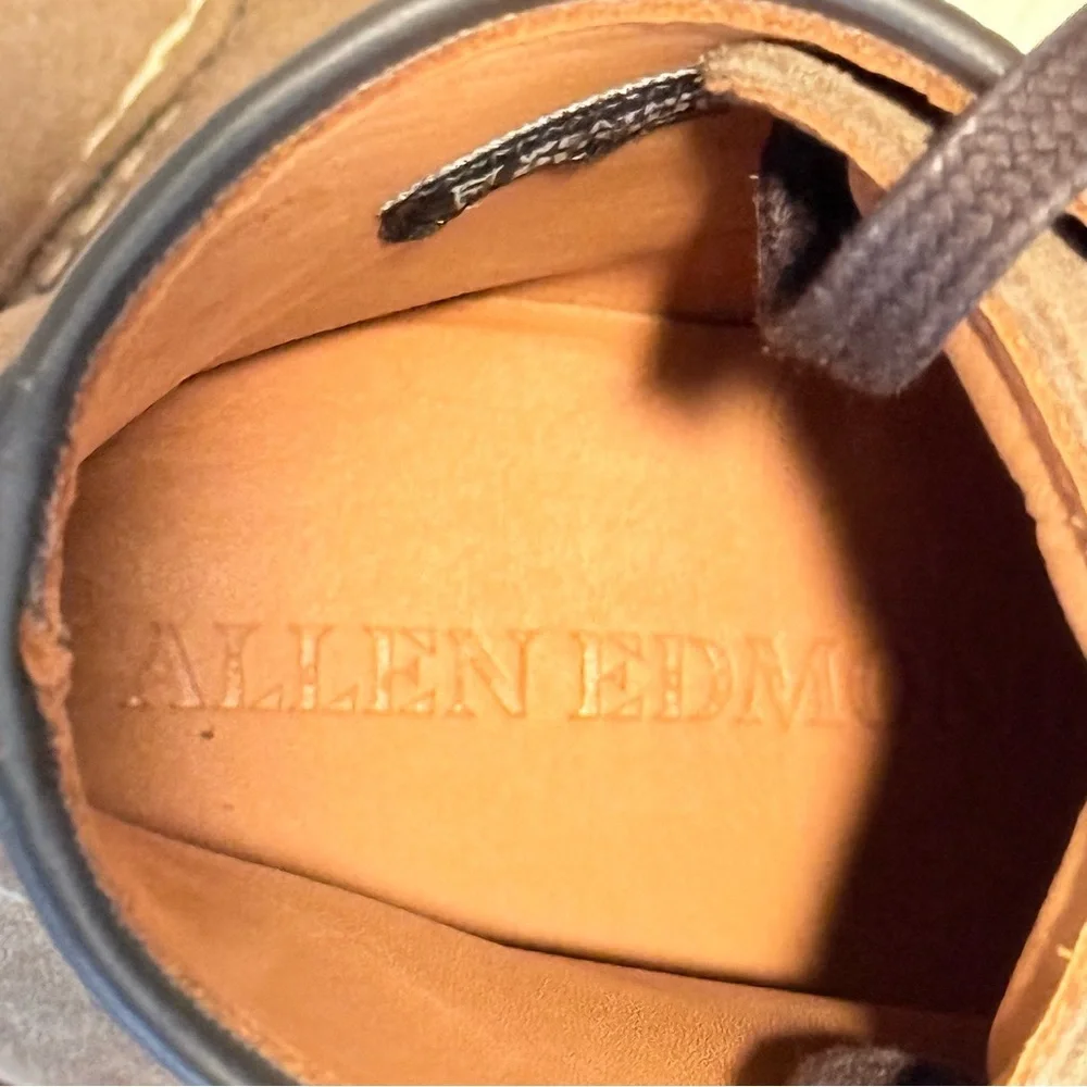 Allen Edmonds Carter Moc Toe Weatherproof Boot 8D Brown Suede Lace Up New $495